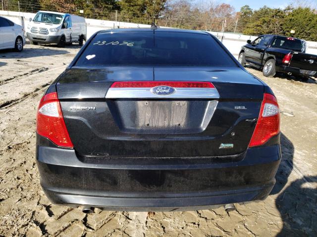 3FAHP0JG9AR389562 - 2010 FORD FUSION SEL BLACK photo 6