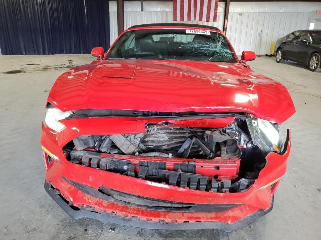 1FATP8UH0K5170815 - 2019 FORD MUSTANG RED photo 5