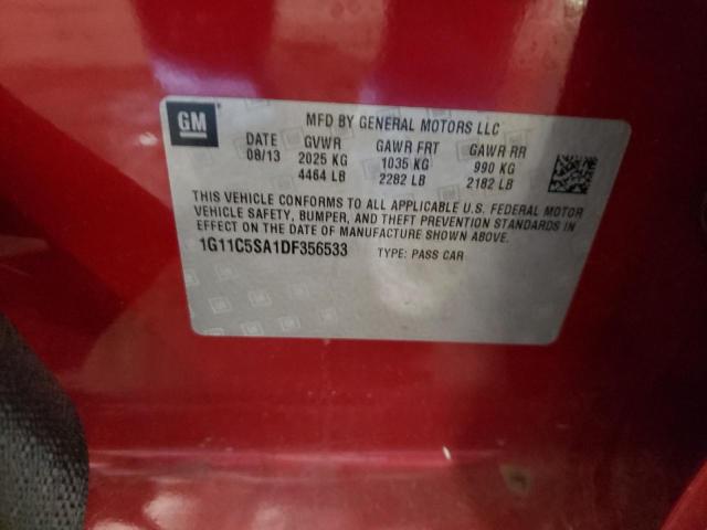 1G11C5SA1DF356533 - 2013 CHEVROLET MALIBU 1LT Tünd qırmızı foto 12