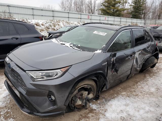 JTMEWRFV3KD510334 - 2019 TOYOTA RAV4 XSE GRAY photo 1