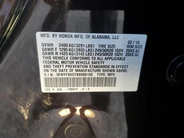 5FNYF8H57KB006155 - 2019 HONDA PASSPORT EXL BROWN photo 13