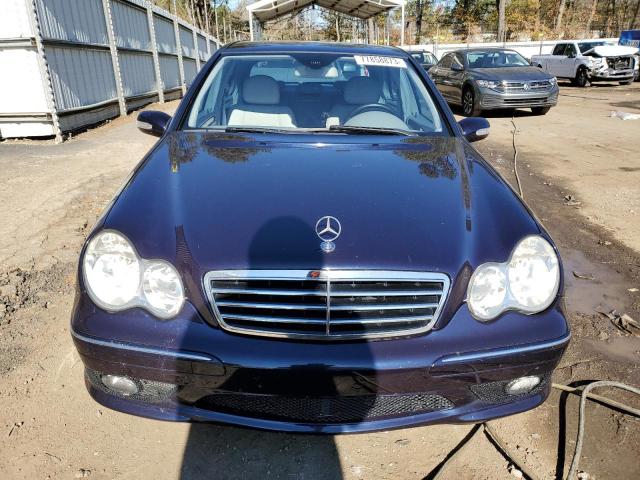 WDBRF52H37F911306 - 2007 MERCEDES-BENZ C 230 BLUE photo 5