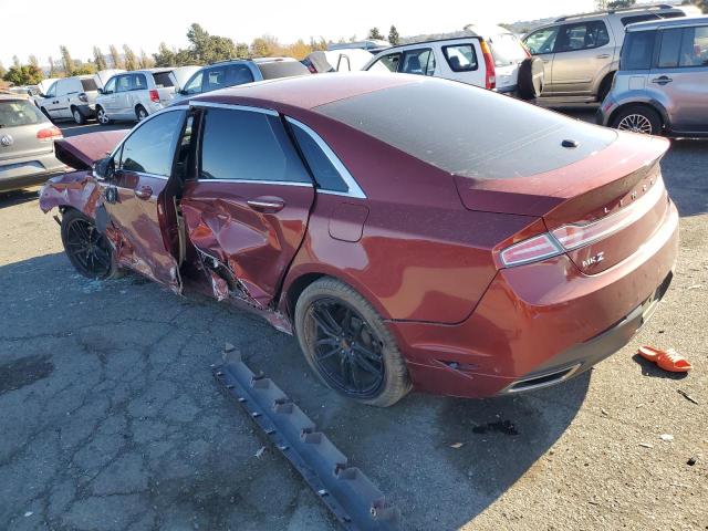 3LN6L2LU8ER828828 - 2014 LINCOLN MKZ HYBRID RED photo 2