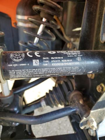 4XASEE570GA612191 - 2016 POLARIS SPORTSMAN 570 EPS 橙色 照片 10