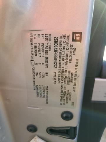 2CKDL43F486059242 - 2008 PONTIAC TORRENT GRAY photo 12