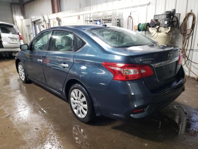 3N1AB7AP6GY283218 - 2016 NISSAN SENTRA S BLUE photo 2