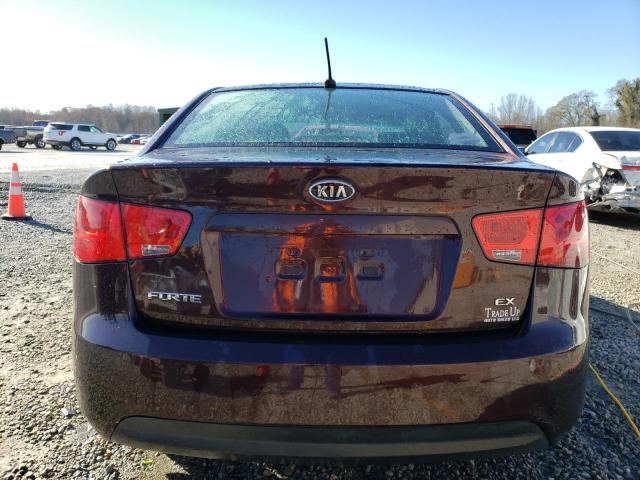 KNAFU4A21A5271205 - 2010 KIA FORTE EX MAROON photo 6