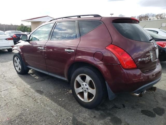 JN8AZ08W45W403572 - 2005 NISSAN MURANO SL MAROON photo 2