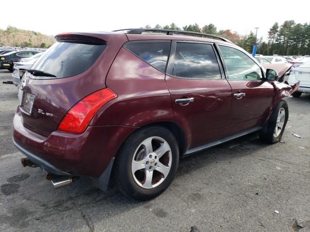 JN8AZ08W45W403572 - 2005 NISSAN MURANO SL MAROON photo 3