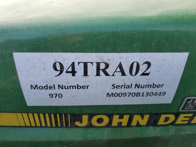 0000M00970B130449 - 2002 JOHN DEERE TRACTOR GREEN photo 10