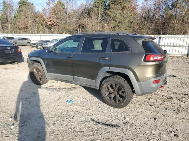 1C4PJMBS6FW644044 - 2015 JEEP CHEROKEE TRAILHAWK GREEN photo 2