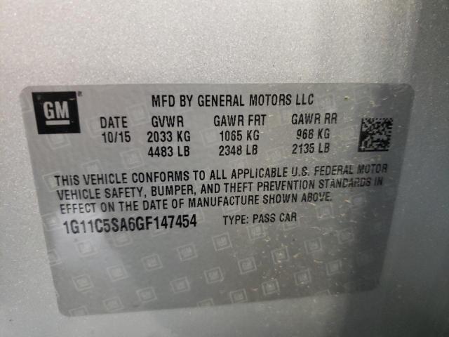 1G11C5SA6GF147454 - 2016 CHEVROLET MALIBU LIM LT Күміс фото 13