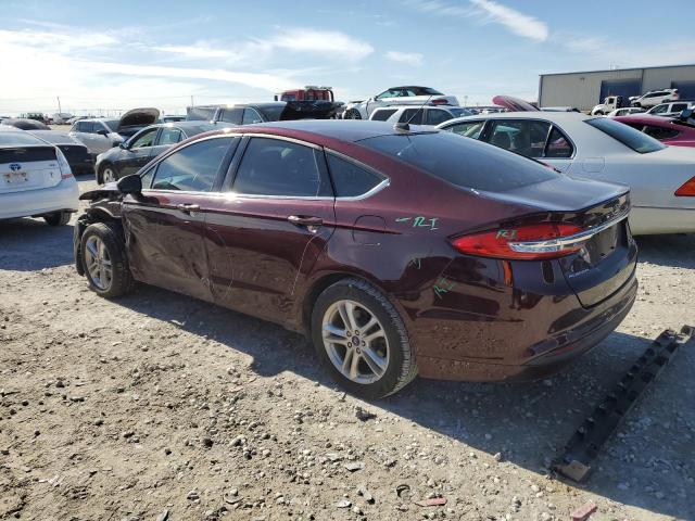 3FA6P0HD0JR239455 - 2018 FORD FUSION SE MAROON photo 2