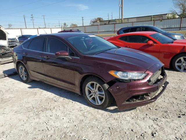 3FA6P0HD0JR239455 - 2018 FORD FUSION SE MAROON photo 4