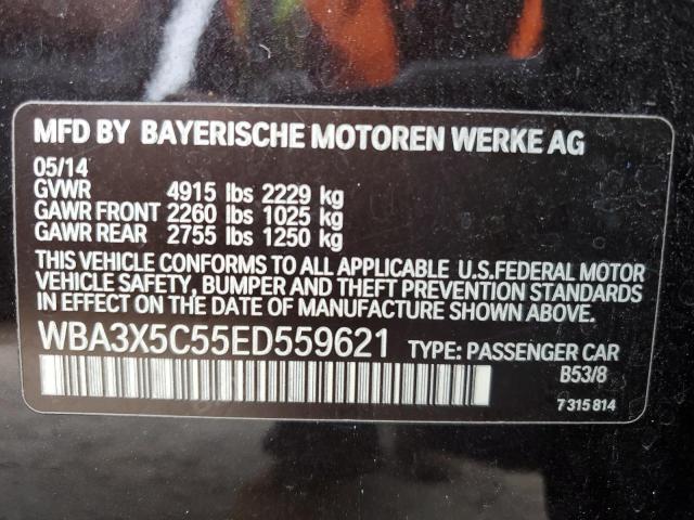 WBA3X5C55ED559621 - 2014 BMW 328 XIGT BLACK photo 12