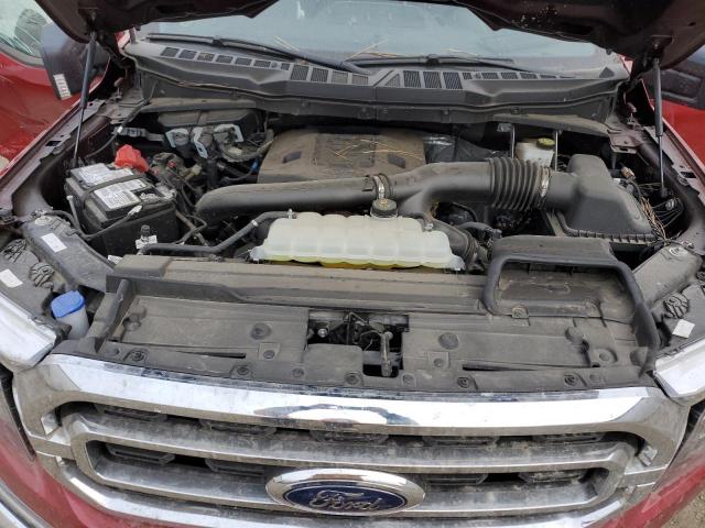 1FTFW1E87MFC88924 - 2021 FORD F150 SUPERCREW MAROON photo 11