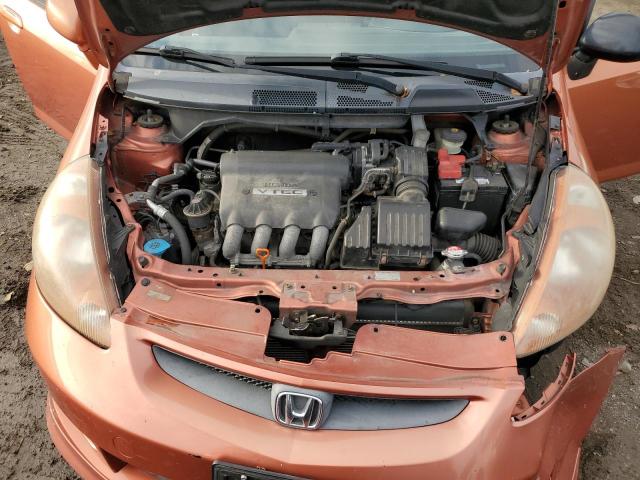 JHMGD37637S067414 - 2007 HONDA FIT S ORANGE photo 11