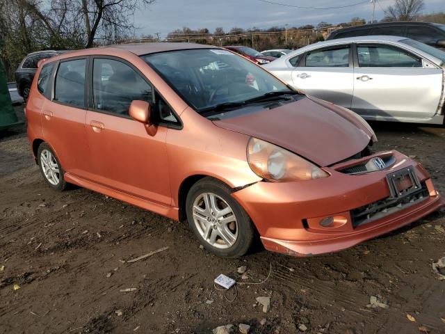 JHMGD37637S067414 - 2007 HONDA FIT S ORANGE photo 4