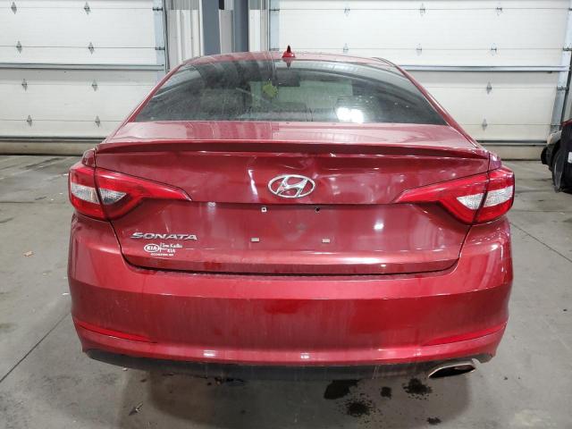 5NPE24AF9FH185168 - 2015 HYUNDAI SONATA SE RED photo 6