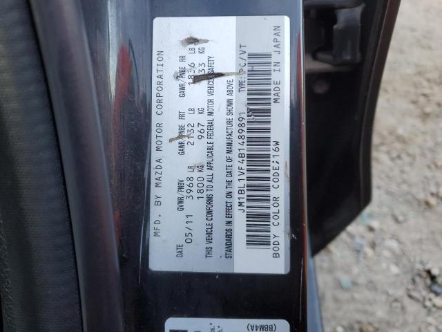 JM1BL1VF4B1489891 - 2011 MAZDA 3 I BLACK photo 13