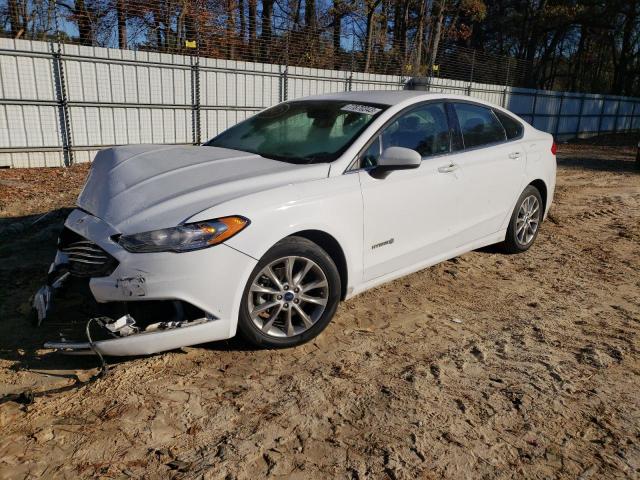 3FA6P0LU0HR385193 - 2017 FORD FUSION SE HYBRID WHITE photo 1