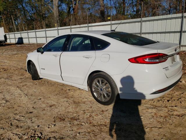 3FA6P0LU0HR385193 - 2017 FORD FUSION SE HYBRID WHITE photo 2