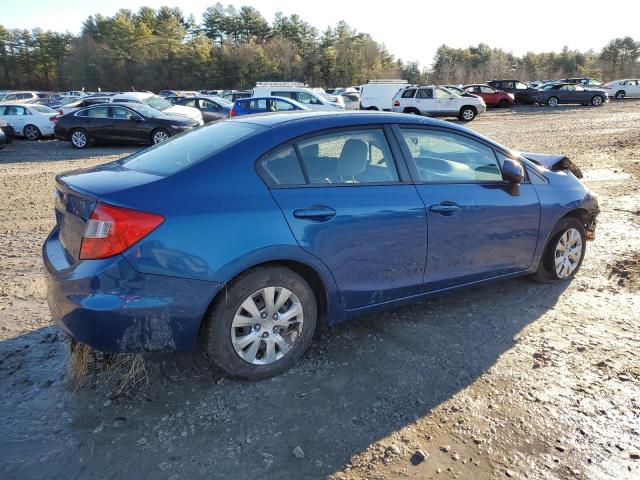 2HGFB2F5XCH514555 - 2012 HONDA CIVIC LX BLUE photo 3