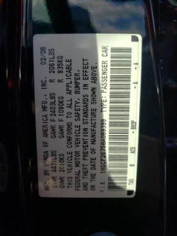 1HGCP26758A089399 - 2008 HONDA ACCORD EX BLACK photo 13