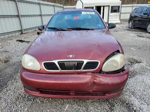 KLATA22641B640216 - 2001 DAEWOO LANOS S MAROON photo 5