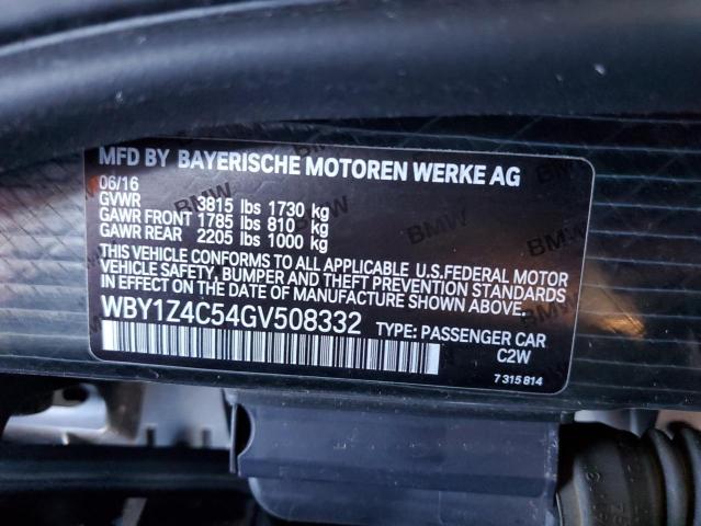 WBY1Z4C54GV508332 - 2016 BMW I3 REX BLACK photo 12