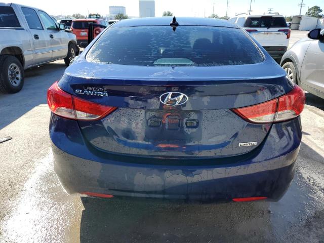 5NPDH4AE8DH379947 - 2013 HYUNDAI ELANTRA GLS BLUE photo 6