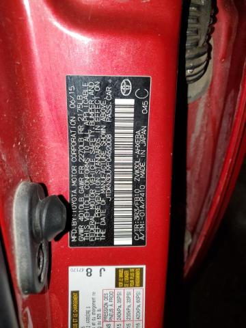 JTDKN3DU9F0462008 - 2015 TOYOTA PRIUS RED photo 13