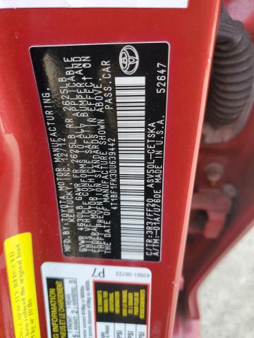 4T1BF1FK3DU639442 - 2013 TOYOTA CAMRY L RED photo 13