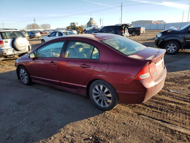 1HGFA16969L006739 - 2009 HONDA CIVIC EXL მუქწითელი ფოტო 2