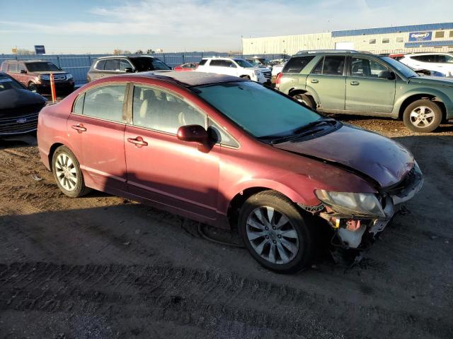 1HGFA16969L006739 - 2009 HONDA CIVIC EXL MAROON photo 4