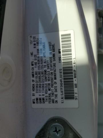 5J6TF2H54FL001970 - 2015 HONDA CROSSTOUR EXL თეთრი ფოტო 12