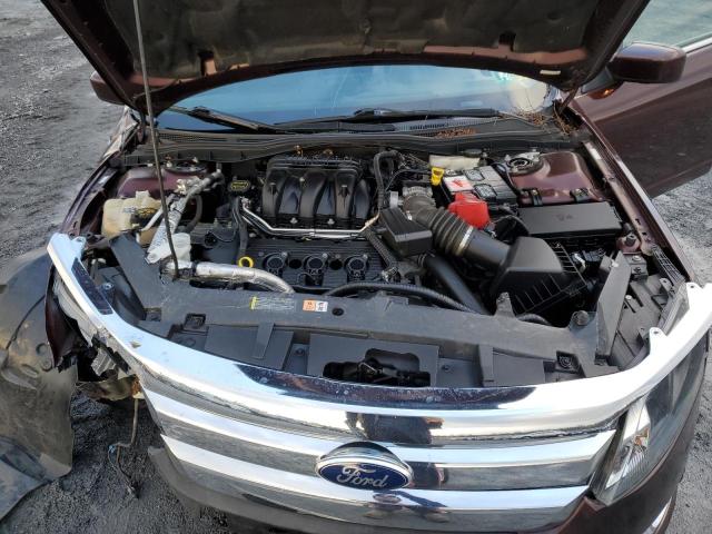 3FAHP0JG0CR148122 - 2012 FORD FUSION SEL MAROON photo 11