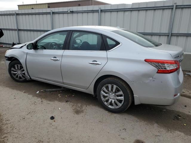 3N1AB7AP6FY222577 - 2015 NISSAN SENTRA S SILVER photo 2