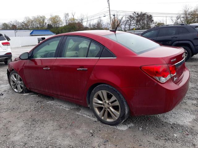 1G1PH5SC0C7314134 - 2012 CHEVROLET CRUZE LTZ RED photo 2