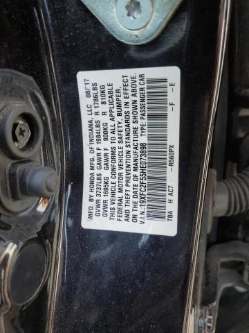 19XFC2F55HE073898 - 2017 HONDA CIVIC LX BLACK photo 12