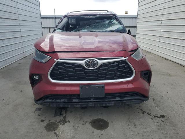 5TDHZRAH8NS135328 - 2022 TOYOTA HIGHLANDER XLE RED photo 5