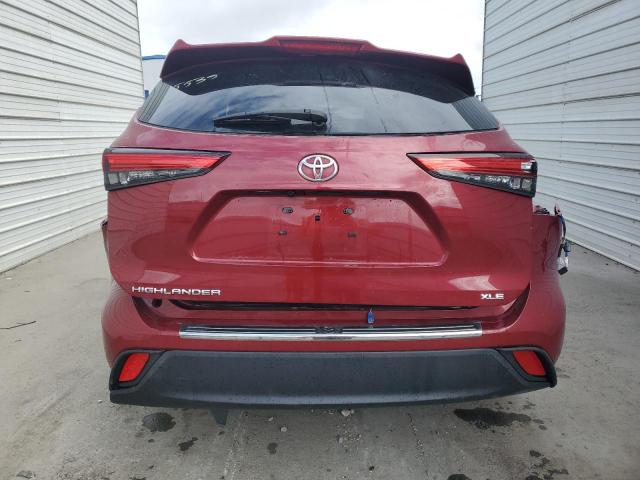 5TDHZRAH8NS135328 - 2022 TOYOTA HIGHLANDER XLE RED photo 6