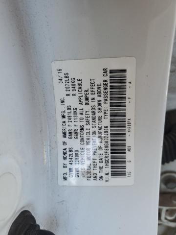 1HGCR3F89GA025986 - 2016 HONDA ACCORD EXL WHITE photo 12