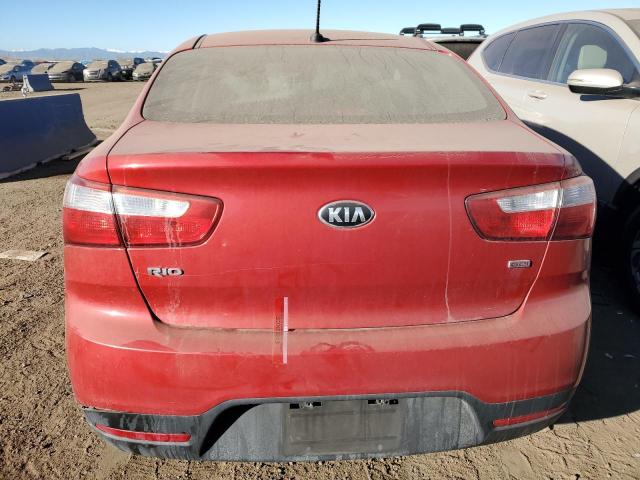 KNADM4A38E6376582 - 2014 KIA RIO LX RED photo 6