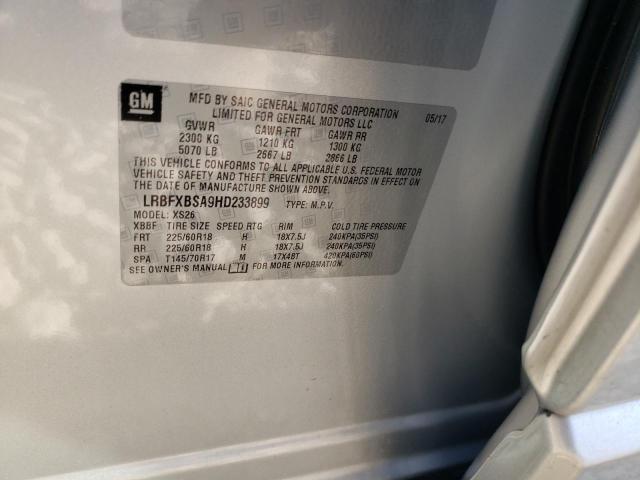 LRBFXBSA9HD233899 - 2017 BUICK ENVISION ESSENCE SILVER photo 12