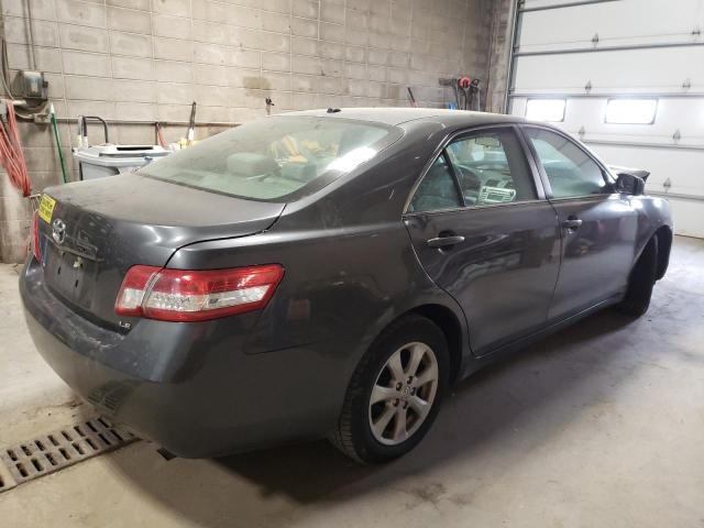 4T4BF3EK5BR156258 - 2011 TOYOTA CAMRY BASE GRAY photo 3