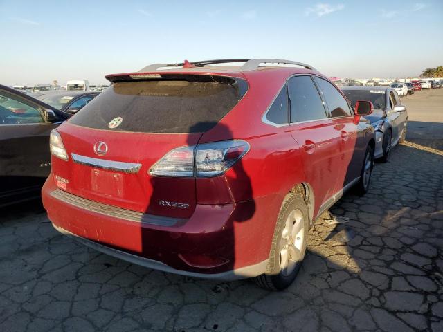 2T2ZK1BA9AC021705 - 2010 LEXUS RX 350 RED photo 3