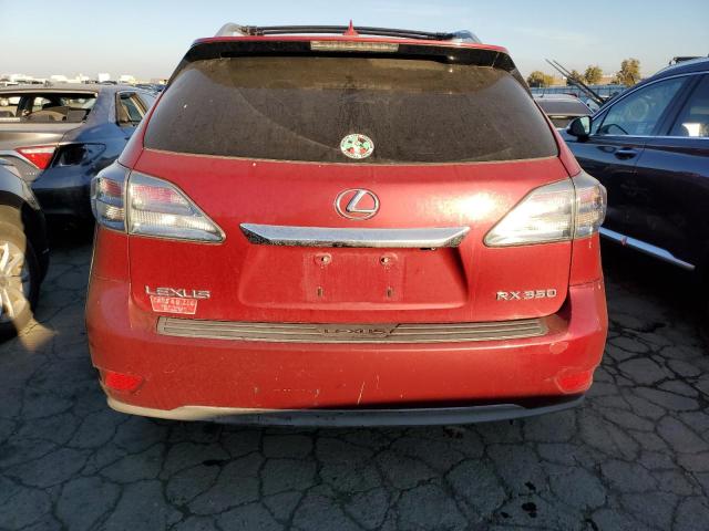 2T2ZK1BA9AC021705 - 2010 LEXUS RX 350 RED photo 6