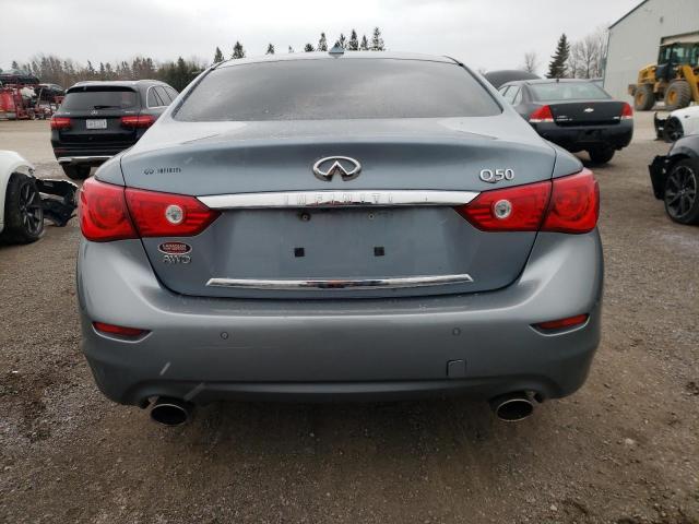 JN1BV7AR3EM682696 - 2014 INFINITI Q50 BASE GRAY photo 6