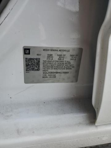 1G1JG6SH8H4175969 - 2017 CHEVROLET SONIC WHITE photo 12